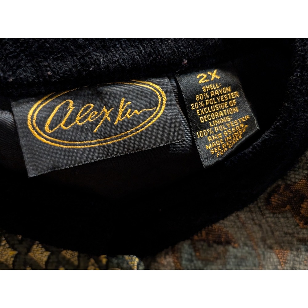 Alex Evenings Patchwork Collage Jacket Womens 2X … - image 3